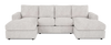 Made in Canada Customizable Sofa Lab Curve Fabric Double Chaise Sectional - Plush Oyster | Sofa sectionnel avec deux fauteuils longs personnalisable Curve de Sofa Lab fabriqué au Canada en tissu - Plush Oyster