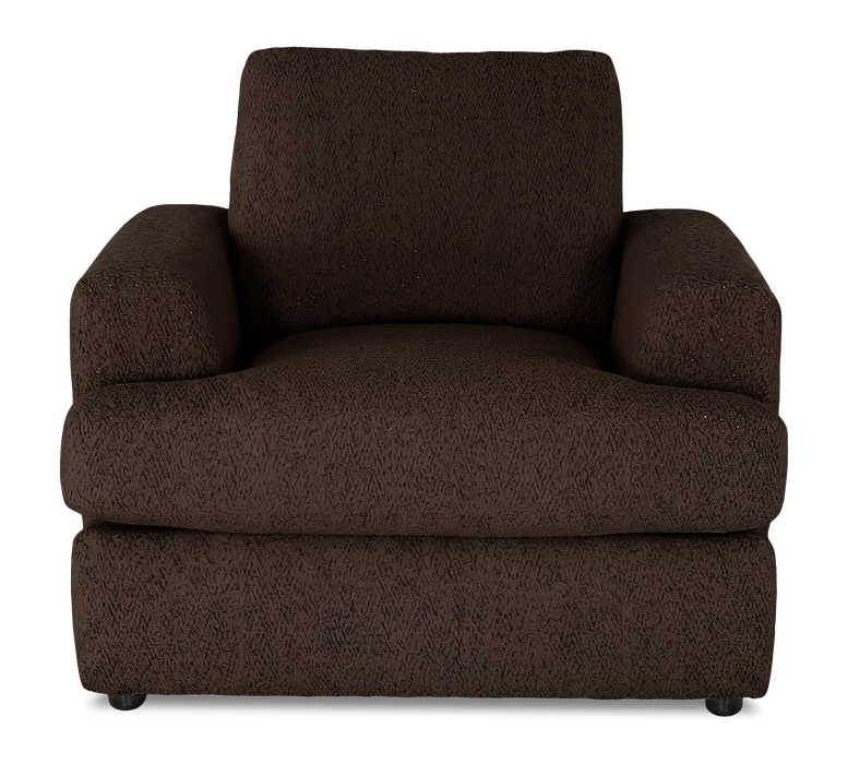Made in Canada Customizable Sofa Lab Curve 40\" Fabric Chair – Teddy Walnut