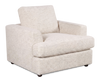Made in Canada Customizable Sofa Lab Curve 40\" Fabric Chair – Chenille White
