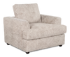 Made in Canada Customizable Sofa Lab Curve 40\" Fabric Chair – Plush Parchment