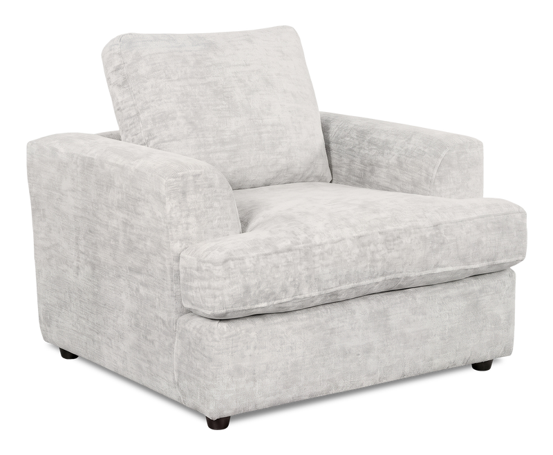 Made in Canada Customizable Sofa Lab Curve 40\" Fabric Chair – Plush Oyster