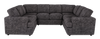 Made in Canada Customizable Sofa Lab Curve U-Shaped Sectional - Plush Charcoal | Sofa sectionnel en U personnalisable Curve de Sofa Lab fabriqué au Canada en tissu - Plush Charcoal