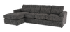 Made in Canada Customizable Sofa Lab Curve Left-Facing Fabric Sofa Chaise  – Plush Charcoal | Sofa avec fauteuil long de gauche personnalisable Curve de Sofa Lab fabriqué au Canada en tissu - Plush Charcoal