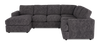 Made in Canada Customizable Sofa Lab Curve 3 Piece Left-Facing Fabric Sectional with Chaise – Plush Charcoal | Sofa sectionnel de gauche 3 pièces avec fauteuil long personnalisable Curve de Sofa Lab fabriqué au Canada en tissu - Plush Charcoal