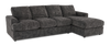 Made in Canada Customizable Sofa Lab Curve Fabric Right-Facing Sofabed Sectional - Plush Charcoal | Sofa-lit sectionnel de droite personnalisable Curve de Sofa Lab fabriqué au Canada en tissu - Plush Charcoal