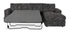 Made in Canada Customizable Sofa Lab Curve Fabric Right-Facing Sofabed Sectional - Plush Charcoal | Sofa-lit sectionnel de droite personnalisable Curve de Sofa Lab fabriqué au Canada en tissu - Plush Charcoal