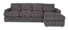 Made in Canada Customizable Sofa Lab Curve Fabric Right-Facing Sofabed Sectional - Plush Charcoal | Sofa-lit sectionnel de droite personnalisable Curve de Sofa Lab fabriqué au Canada en tissu - Plush Charcoal