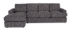 Made in Canada Customizable Sofa Lab Curve Fabric Left-Facing Sofabed Sectional - Plush Charcoal | Sofa-lit sectionnel de gauche personnalisable Curve de Sofa Lab fabriqué au Canada en tissu - Plush Charcoal