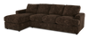 Made in Canada Customizable Sofa Lab Curve Fabric Left-Facing Sofabed Sectional - Plush Chocolate | Sofa-lit sectionnel de gauche personnalisable Curve de Sofa Lab fabriqué au Canada en tissu - Plush Chocolate
