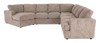 Made in Canada Customizable Sofa Lab Curve 4-Piece Left-Facing Sectional with Cuddler - Chenille Praline | Sofa sectionnel de gauche 4 pièces avec fauteuil enveloppant personnalisable Curve de Sofa Lab fabriqué au Canada en tissu - Chenille Praline