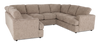 Made in Canada Customizable Sofa Lab Curve U-Shaped Sectional - Chenille Praline | Sofa sectionnel en U personnalisable Curve de Sofa Lab fabriqué au Canada en tissu - Chenille Praline