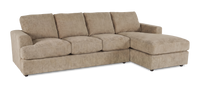 Made in Canada Customizable Sofa Lab Curve Right-Facing Fabric Sofa Chaise – Chenille Praline