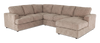 Made in Canada Customizable Sofa Lab Curve 3 Piece Right-Facing Fabric Sectional with Chaise – Chenille Praline | Sofa sectionnel de droite 3 pièces avec fauteuil long personnalisable Curve de Sofa Lab fabriqué au Canada en tissu - Chenille Praline
