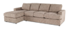 Made in Canada Customizable Sofa Lab Curve Fabric Left-Facing Sofabed Sectional - Chenille Praline | Sofa-lit sectionnel de gauche personnalisable Curve de Sofa Lab fabriqué au Canada en tissu - Chenille Praline