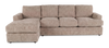 Made in Canada Customizable Sofa Lab Curve Fabric Left-Facing Sofabed Sectional - Chenille Praline | Sofa-lit sectionnel de gauche personnalisable Curve de Sofa Lab fabriqué au Canada en tissu - Chenille Praline