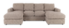 Made in Canada Customizable Sofa Lab Curve Fabric Double Chaise Sectional - Chenille Praline | Sofa sectionnel avec deux fauteuils longs personnalisable Curve de Sofa Lab fabriqué au Canada en tissu - Chenille Praline