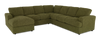 Made in Canada Customizable Sofa Lab Curve 4-Piece Left-Facing Sectional with Chaise - Chenille Moss