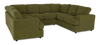Made in Canada Customizable Sofa Lab Curve U-Shaped Sectional - Chenille Moss| Sofa sectionnel en U personnalisable Curve de Sofa Lab fabriqué au Canada en tissu - Chenille Moss