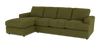 Made in Canada Customizable Sofa Lab Curve Left-Facing Fabric Sofa Chaise  – Chenille Moss | Sofa avec fauteuil long de gauche personnalisable Curve de Sofa Lab fabriqué au Canada en tissu - Chenille Moss