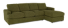 Made in Canada Customizable Sofa Lab Curve Fabric Right-Facing Sofabed Sectional - Chenille Moss | Sofa-lit sectionnel de droite personnalisable Curve de Sofa Lab fabriqué au Canada en tissu - Chenille Moss