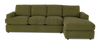 Made in Canada Customizable Sofa Lab Curve Fabric Right-Facing Sofabed Sectional - Chenille Moss | Sofa-lit sectionnel de droite personnalisable Curve de Sofa Lab fabriqué au Canada en tissu - Chenille Moss