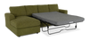 Made in Canada Customizable Sofa Lab Curve Fabric Left-Facing Sofabed Sectional - Chenille Moss | Sofa-lit sectionnel de gauche personnalisable Curve de Sofa Lab fabriqué au Canada en tissu - Chenille Moss