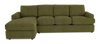Made in Canada Customizable Sofa Lab Curve Fabric Left-Facing Sofabed Sectional - Chenille Moss | Sofa-lit sectionnel de gauche personnalisable Curve de Sofa Lab fabriqué au Canada en tissu - Chenille Moss