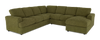 Made in Canada Customizable Sofa Lab Curve 4-Piece Right-Facing Sectional with Chaise - Chenille Moss | Sofa sectionnel de droite 4 pièces avec fauteuil long personnalisable Curve de Sofa Lab fabriqué au Canada en tissu - Chenille Moss