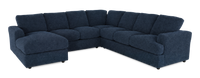 Made in Canada Customizable Sofa Lab Curve 4-Piece Left-Facing Sectional with Chaise - Chenille Pacific 