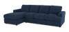 Made in Canada Customizable Sofa Lab Curve Left-Facing Fabric Sofa Chaise  – Chenille Pacific