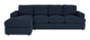 Made in Canada Customizable Sofa Lab Curve Left-Facing Fabric Sofa Chaise  – Chenille Pacific | Sofa avec fauteuil long de gauche personnalisable Curve de Sofa Lab fabriqué au Canada en tissu - Chenille Pacific