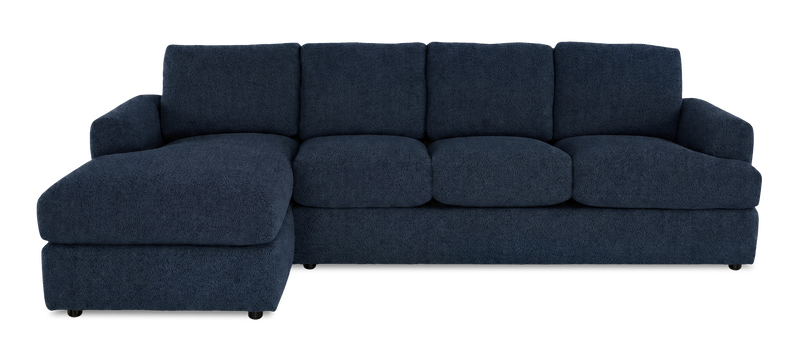 Made in Canada Customizable Sofa Lab Curve Left-Facing Fabric Sofa Chaise  – Chenille Pacific
