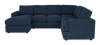 Made in Canada Customizable Sofa Lab Curve 3 Piece Left-Facing Fabric Sectional with Chaise – Chenille Pacific | Sofa sectionnel de gauche 3 pièces avec fauteuil long personnalisable Curve de Sofa Lab fabriqué au Canada en tissu - Chenille Pacific