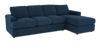 Made in Canada Customizable Sofa Lab Curve Fabric Right-Facing Sofabed Sectional - Chenille Pacific | Sofa-lit sectionnel de droite personnalisable Curve de Sofa Lab fabriqué au Canada en tissu - Chenille Pacific