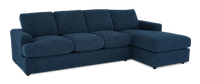 Made in Canada Customizable Sofa Lab Curve Fabric Right-Facing Sofabed Sectional - Chenille Pacific 