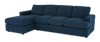 Made in Canada Customizable Sofa Lab Curve Fabric Left-Facing Sofabed Sectional - Chenille Pacific | Sofa-lit sectionnel de gauche personnalisable Curve de Sofa Lab fabriqué au Canada en tissu - Chenille Pacific