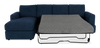 Made in Canada Customizable Sofa Lab Curve Fabric Left-Facing Sofabed Sectional - Chenille Pacific | Sofa-lit sectionnel de gauche personnalisable Curve de Sofa Lab fabriqué au Canada en tissu - Chenille Pacific