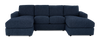 Made in Canada Customizable Sofa Lab Curve Fabric Double Chaise Sectional - Chenille Pacific | Sofa sectionnel avec deux fauteuils longs personnalisable Curve de Sofa Lab fabriqué au Canada en tissu - Chenille Pacific