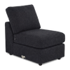 Made in Canada Customizable Sofa Lab Curve 24" Armless Fabric Chair – Teddy Raven | Fauteuil sans accoudoirs personnalisable Curve de Sofa Lab de 24 po fabriqué au Canada en tissu Teddy - Teddy Raven