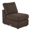 Made in Canada Customizable Sofa Lab Curve 24" Armless Fabric Chair – Teddy Walnut | Fauteuil sans accoudoirs personnalisable Curve de Sofa Lab de 24 po fabriqué au Canada en tissu Teddy - Teddy Walnut