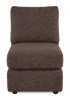 Made in Canada Customizable Sofa Lab Curve 24" Armless Fabric Chair – Teddy Walnut | Fauteuil sans accoudoirs personnalisable Curve de Sofa Lab de 24 po fabriqué au Canada en tissu Teddy - Teddy Walnut