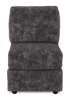 Made in Canada Customizable Sofa Lab Curve 24" Armless Fabric Chair – Plush Charcoal | Fauteuil sans accoudoirs personnalisable Curve de Sofa Lab de 24 po fabriqué au Canada en tissu Plush - Plush Charcoal