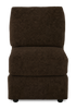 Made in Canada Customizable Sofa Lab Curve 24" Armless Fabric Chair – Plush Chocolate | Fauteuil sans accoudoirs personnalisable Curve de Sofa Lab de 24 po fabriqué au Canada en tissu Plush - Plush Chocolate