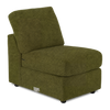 Made in Canada Customizable Sofa Lab Curve 24" Armless Fabric Chair – Chenille Moss | Fauteuil sans accoudoirs personnalisable Curve de Sofa Lab de 24 po fabriqué au Canada en tissu Chenille - Chenille Moss