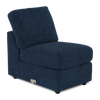 Made in Canada Customizable Sofa Lab Curve 24" Armless Fabric Chair – Chenille Pacific | Fauteuil sans accoudoirs personnalisable Curve de Sofa Lab de 24 po fabriqué au Canada en tissu Chenille - Chenille Pacific