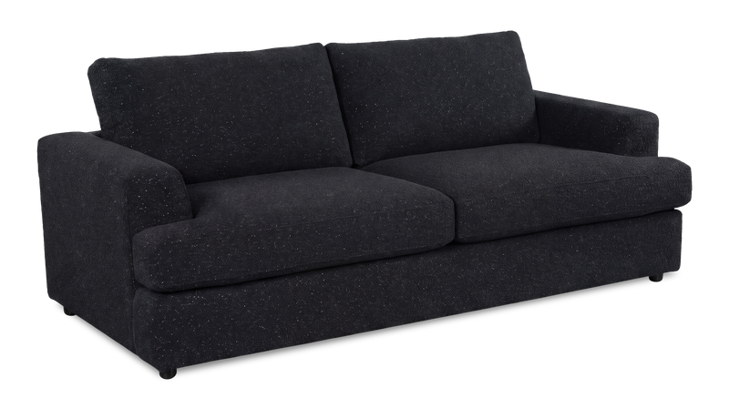 Made in Canada Customizable Sofa Lab Curve 38\" Fabric Sofa Bed - Teddy Raven