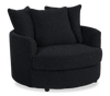Made in Canada Sofa Lab Customizable Cuddler 48" Fabric Accent Chair – Teddy Raven | Fauteuil d’appoint enveloppant personnalisable Plush Cuddler de Sofa Lab de 48 po fabriqué au Canada en tissu - Teddy Raven