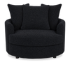 Made in Canada Sofa Lab Customizable Cuddler 48" Fabric Accent Chair – Teddy Raven | Fauteuil d’appoint enveloppant personnalisable Plush Cuddler de Sofa Lab de 48 po fabriqué au Canada en tissu - Teddy Raven