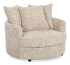Made in Canada Sofa Lab Customizable Cuddler 48" Fabric Accent Chair – Plush Parchment | Fauteuil d’appoint enveloppant personnalisable Plush Cuddler de Sofa Lab de 48 po fabriqué au Canada en tissu - Plush Parchment
