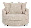 Made in Canada Sofa Lab Customizable Cuddler 48" Fabric Accent Chair – Plush Parchment | Fauteuil d’appoint enveloppant personnalisable Plush Cuddler de Sofa Lab de 48 po fabriqué au Canada en tissu - Plush Parchment